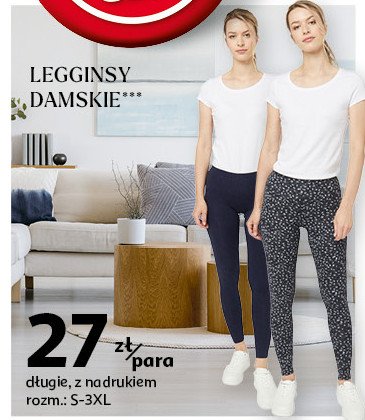 Legginsy z nadrukiem rozm. s-3xl Auchan inextenso promocja