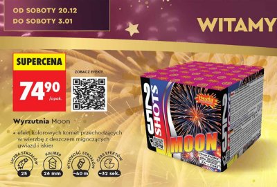 Wyrzutnia fajerwerków Moon promocja w Biedronka