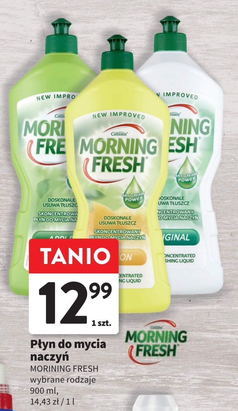 Płyn do naczyń lemon Morning fresh promocja w Intermarche