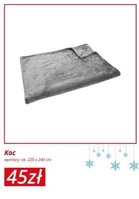 Koc 220 x 240 cm promocja w KiK
