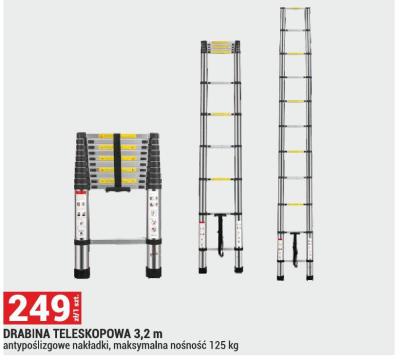 Drabina teleskopowa 3,2 m promocja w Merkury Market