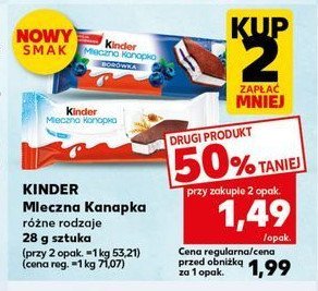 Baton Kinder mleczna kanapka promocja