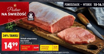 Schab wieprzowy bez kości promocja w Biedronka