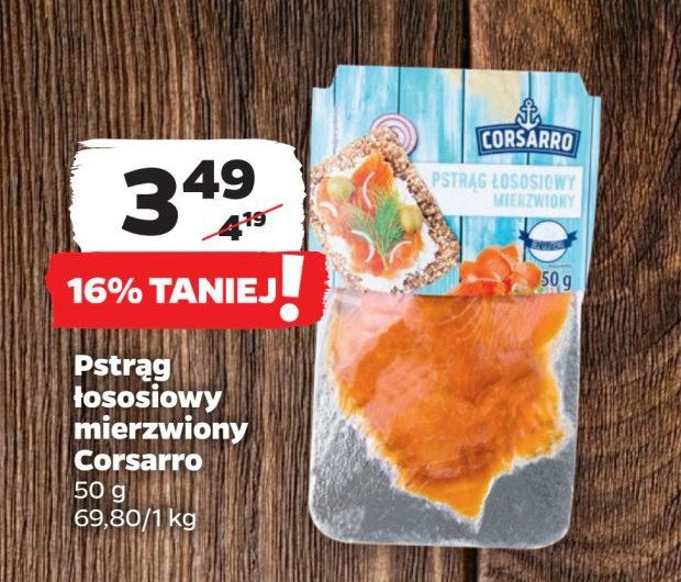 Pstrąg łososiowy mierzwiony Corsarro promocja