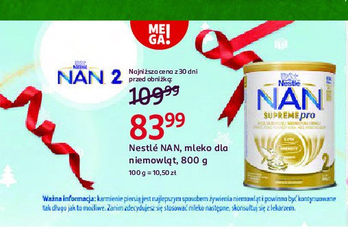 Mleko 2 NESTLE NAN SUPREME PRO promocja w Rossmann