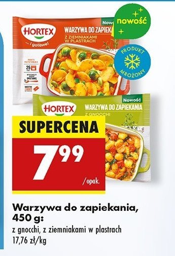 Warzywa do zapiekania z ziemniakami w plastrach Hortex promocja w Biedronka