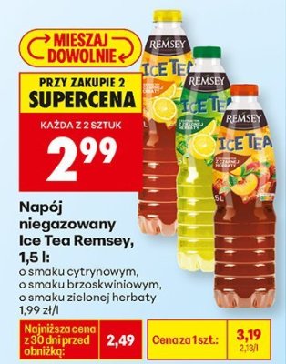 Napój niegazowany Ice Tea 1,5 l: o smaku brzoskwiniowym promocja w Biedronka