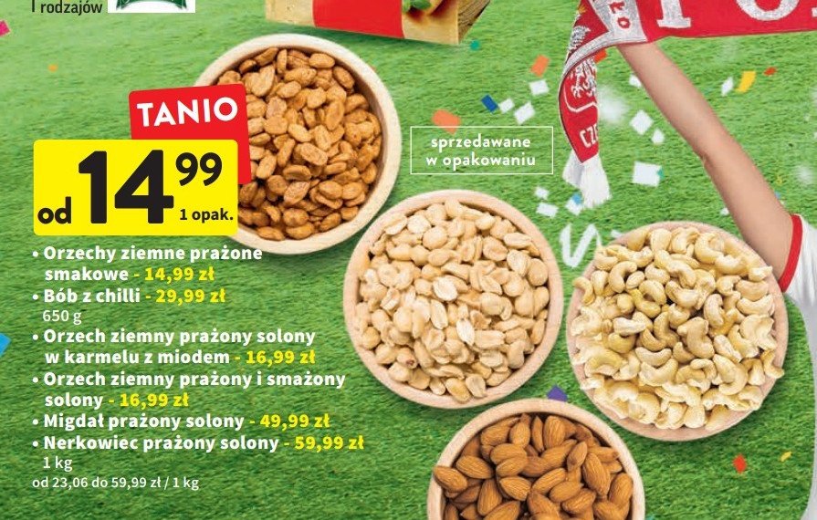 Migdały prażone solone promocja w Kaufland