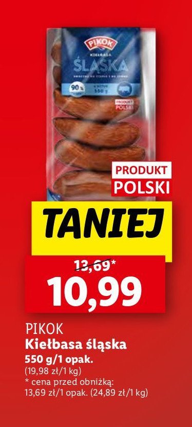 Kiełbasa śląska wieprzowa Pikok promocja