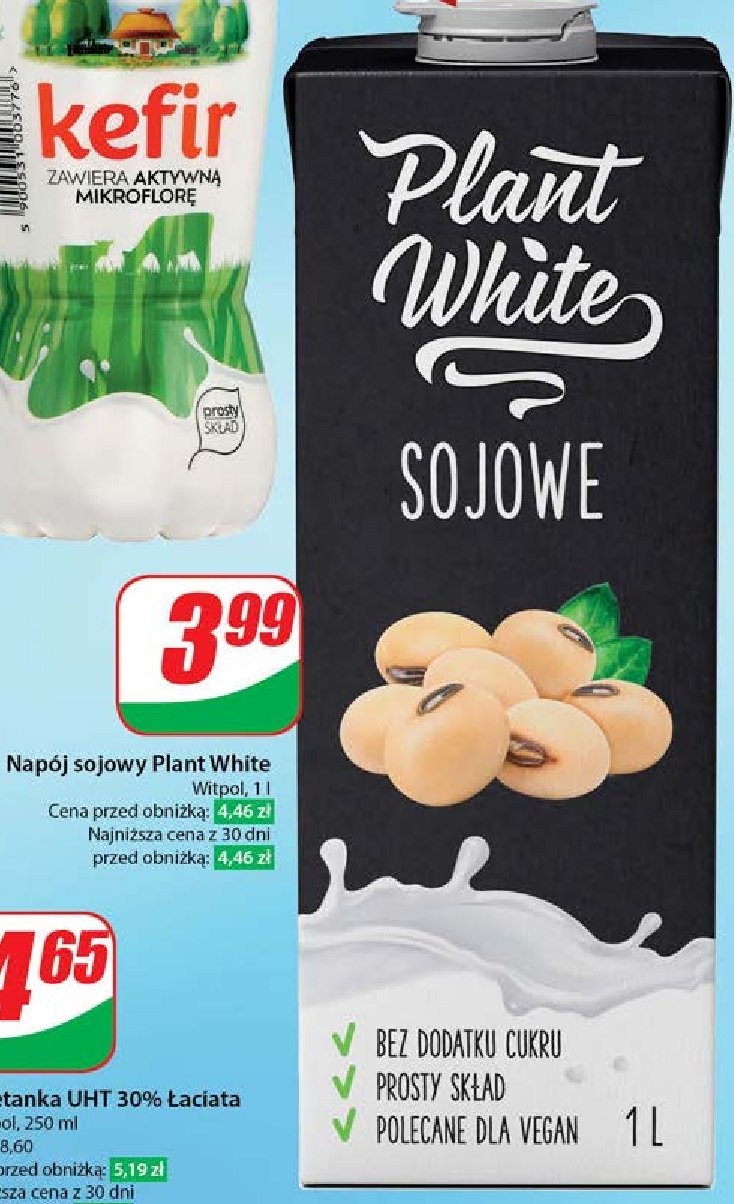 Napój sojowy Plant white promocja w Dino