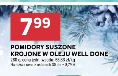 Pomidory suszone krojone w oleju Well Done promocja w Stokrotka