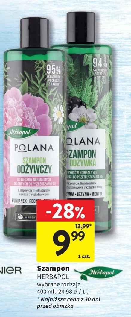 Szampon odżywczy rumianek peonia biotyna Herbapol polana promocja