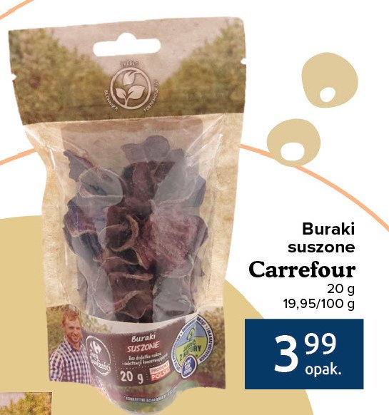 Buraki suszone Jakość z natury carrefour promocja