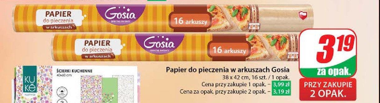 Papier do pieczenia Gosia promocja w Dino