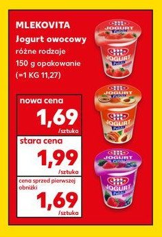 Jogurt brzoskwinia Mlekovita jogurt polski promocja w Kaufland