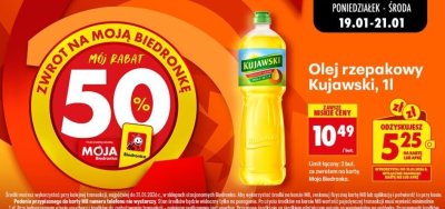 Olej rzepakowy Auchan na co dzień (logo zielone) promocja w Biedronka
