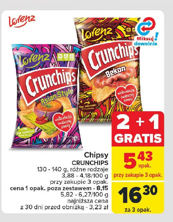 Chipsy asian style Crunchips Crunchips lorenz promocja