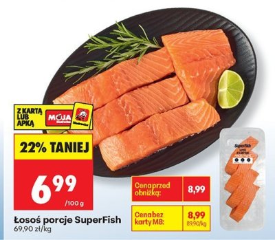 Łosoś porcje SuperFish promocja w Biedronka