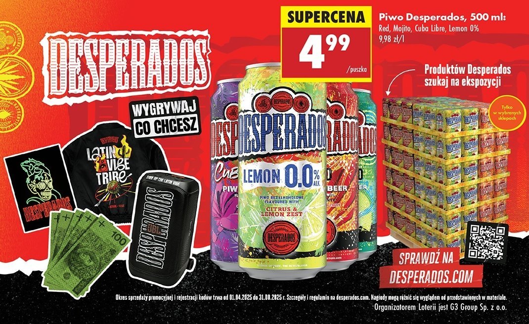 Piwo Desperados red Grupa żywiec desperados promocja