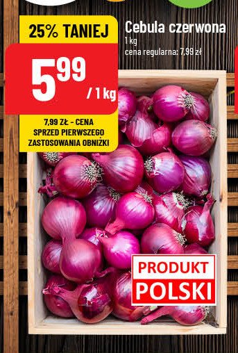 Cebula czerwona promocja w POLOmarket