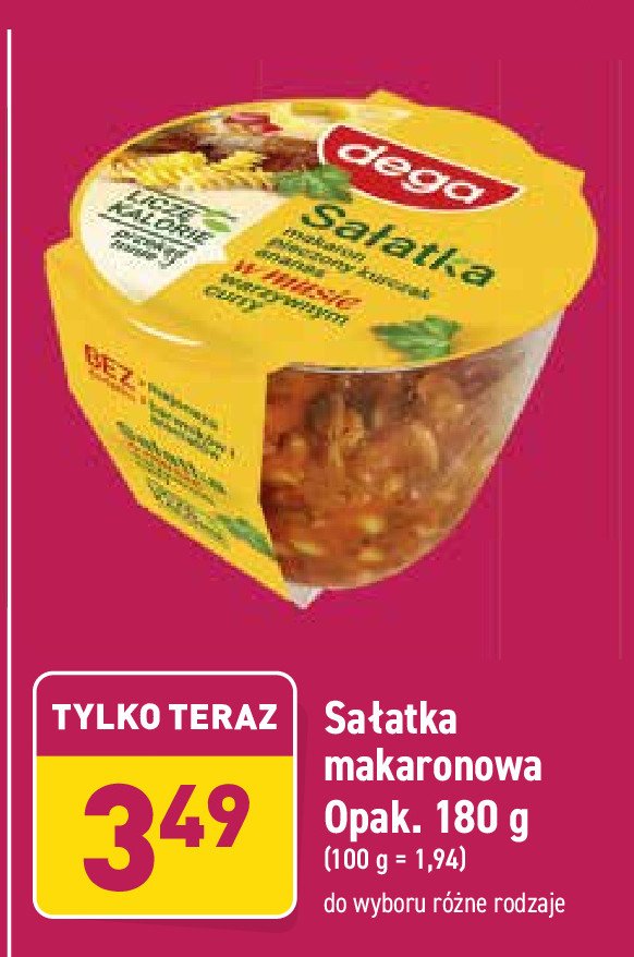 Sa艂atka makaronowa ry偶 pieczony kurczak ananas w musie warzywnym curry Dega promocja
