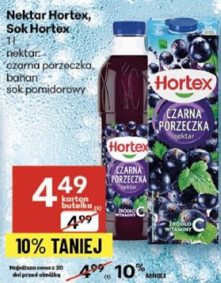 Nektar Hortex czarna porzeczka 1l promocja w Delikatesy Centrum