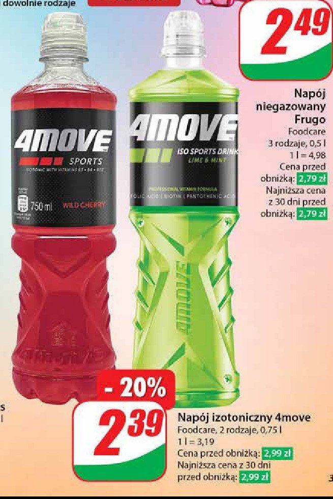 Napój wiśniowy 4move promocja