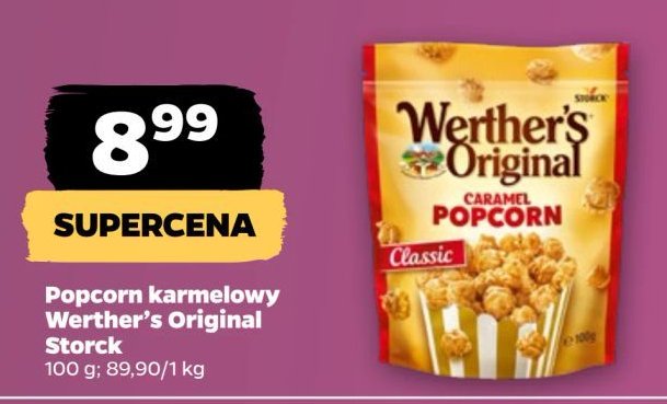 Popcorn karmelowy Werther's original promocja w Netto