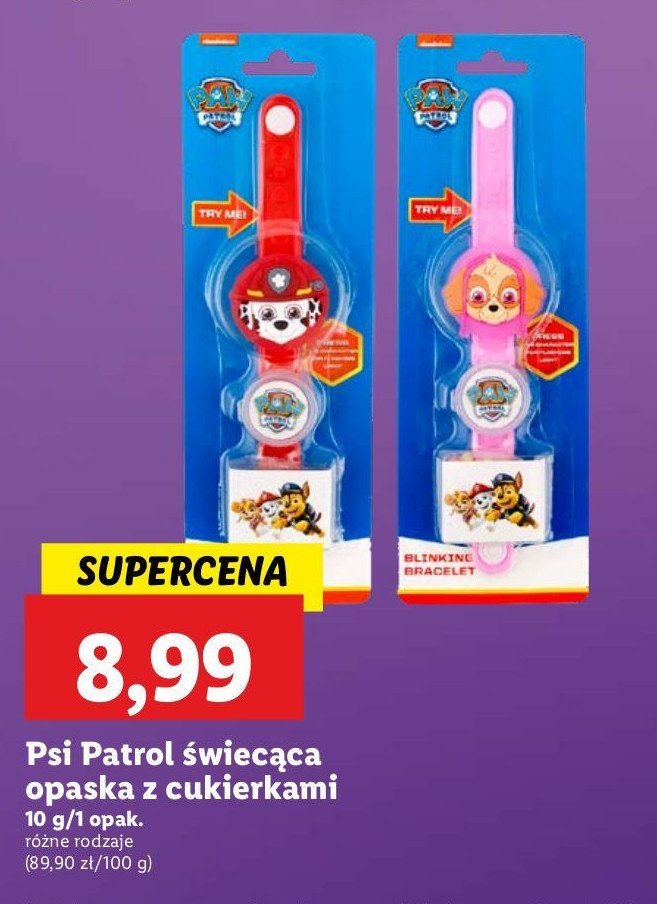 Opaska z cukierkami psi patrol Maxco promocja