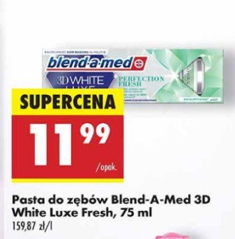 Pasta do zębów perfection fresh Blend-a-med 3d white luxe promocja