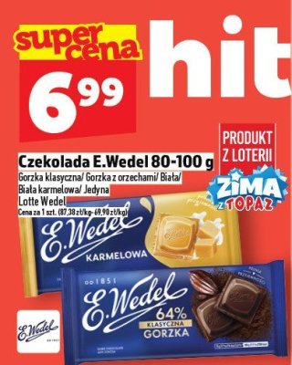 Czekolada E.Wedel gorzka/mleczna/biała/karmelowa/Jedyna Lotte Wedel promocja w TOPAZ