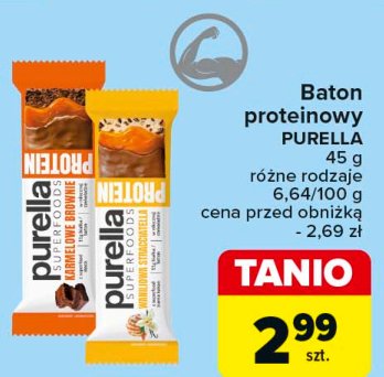 Baton karmel brownie Purella superfoods Purella food promocja