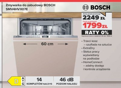 Zmywarka do zabudowy BOSCH SMV4HVX07E promocja w NEONET