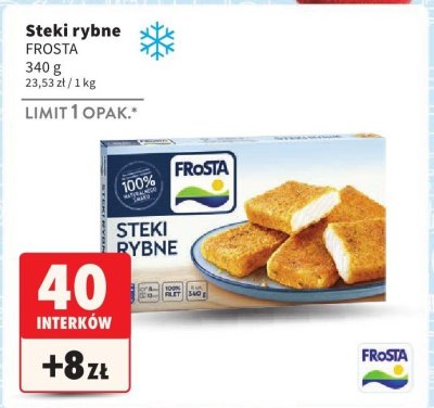 Steki rybne 340 g Frosta promocja w Intermarche