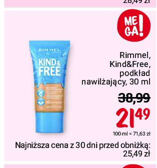 Podk艂ad do twarzy 001 fair porcelain RIMMEL KIND & FREE promocja