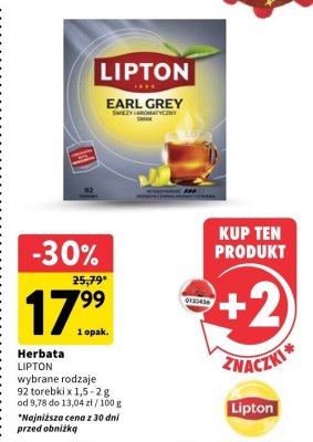 Herbata wybrane rodzaje promocja w Intermarche