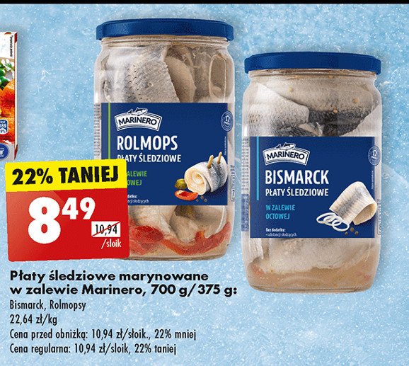 Filety śledziowe w zalecie octowej rolmopsy Marinero promocja