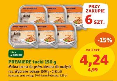 Karma PREMIERE tacki 150 g promocja w MAXI ZOO