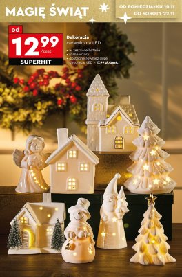 Dekoracja ceramiczna LED mała promocja w Biedronka