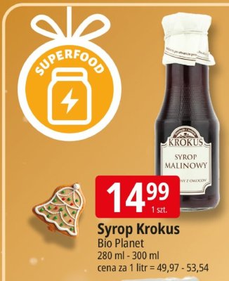 Syrop Krokus Bio Planet promocja w Leclerc