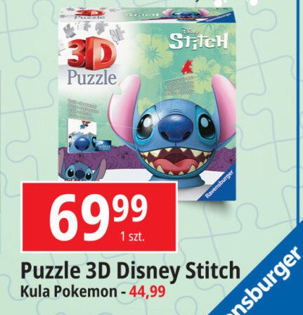 Puzzle 3d stitch Ravensburger promocja