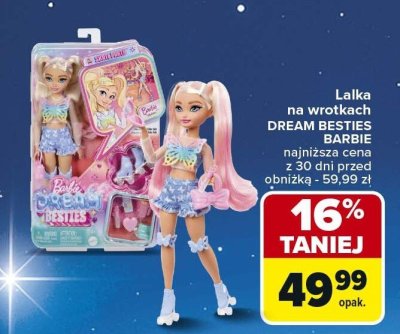 Lalka na wrótkach DREAM BESTIES BARBIE promocja w Carrefour Market