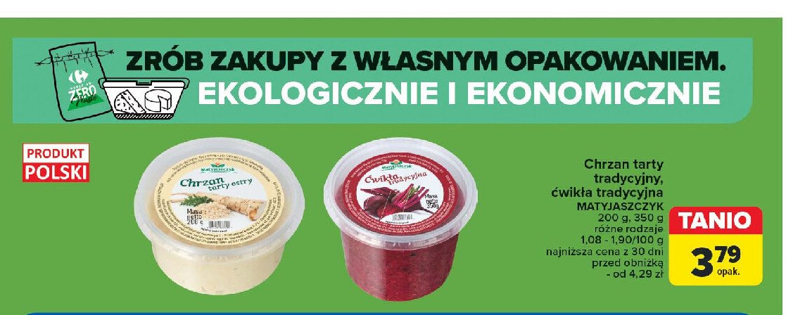 Chrzan tarty ostry MATYJASZCZYK promocja