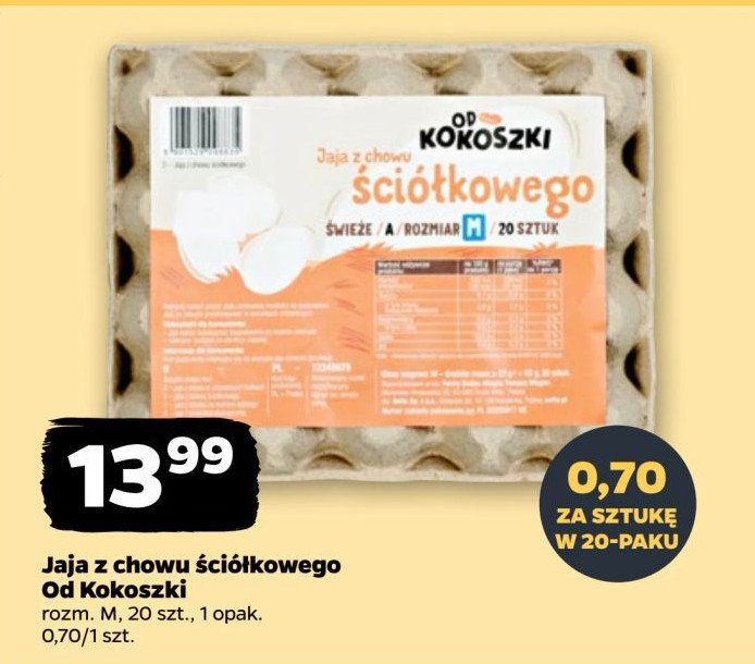 Jaja ściółkowe kl. m Od kokoszki promocja w Netto