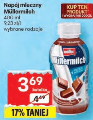 Napój Napój mleczny Müllermilch wybrane rodzaje promocja w Delikatesy Centrum
