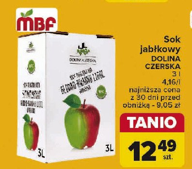 Sok jabłkowy 100% ligol Dolina czerska promocja