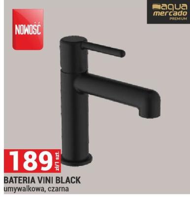 Bateria BATERIA VINI BLACK umywalkowa, czarna promocja w Merkury Market
