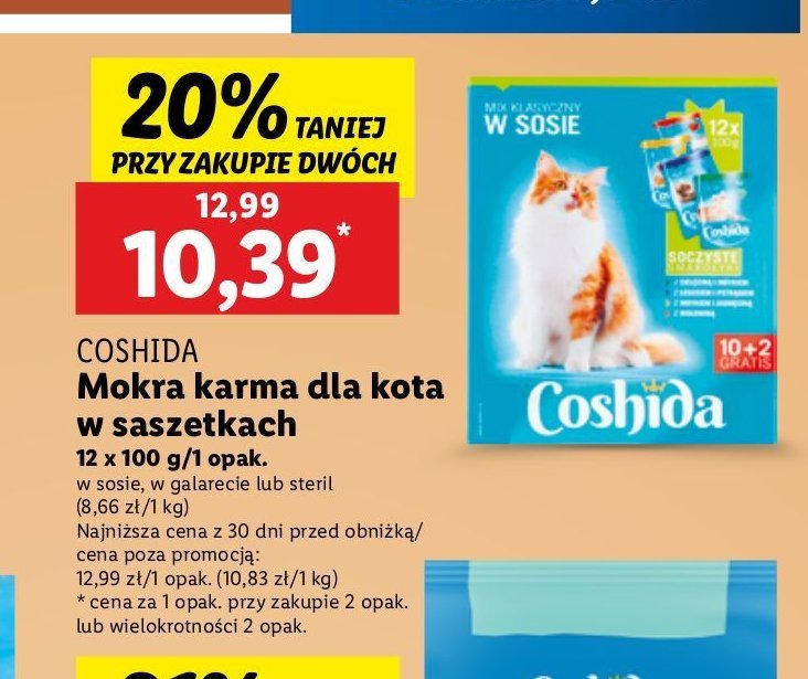 Karma dla kota wybór dań w sosie Coshida promocja