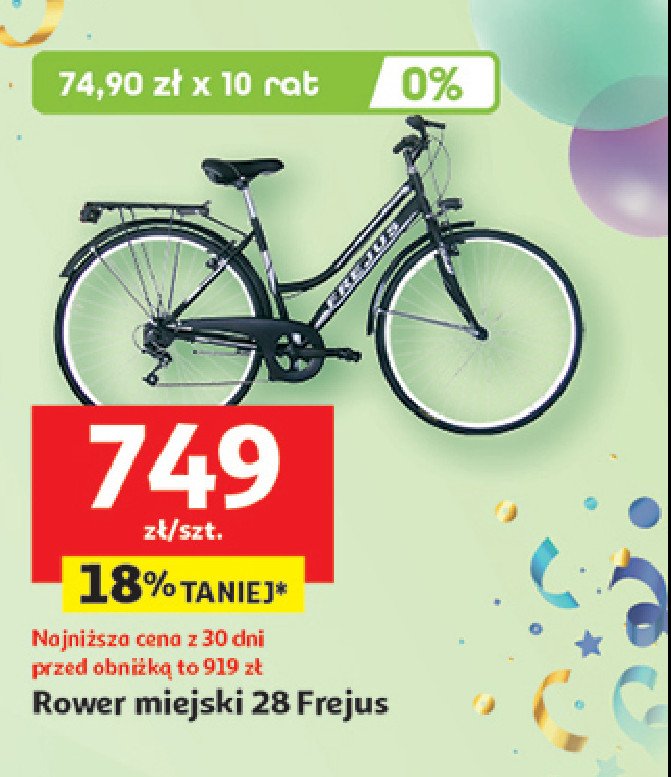 Rower miejski frejus 28'' promocja w Auchan