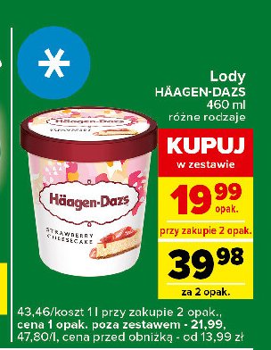 Lody strawberry cheesecake Haagen-dazs promocja